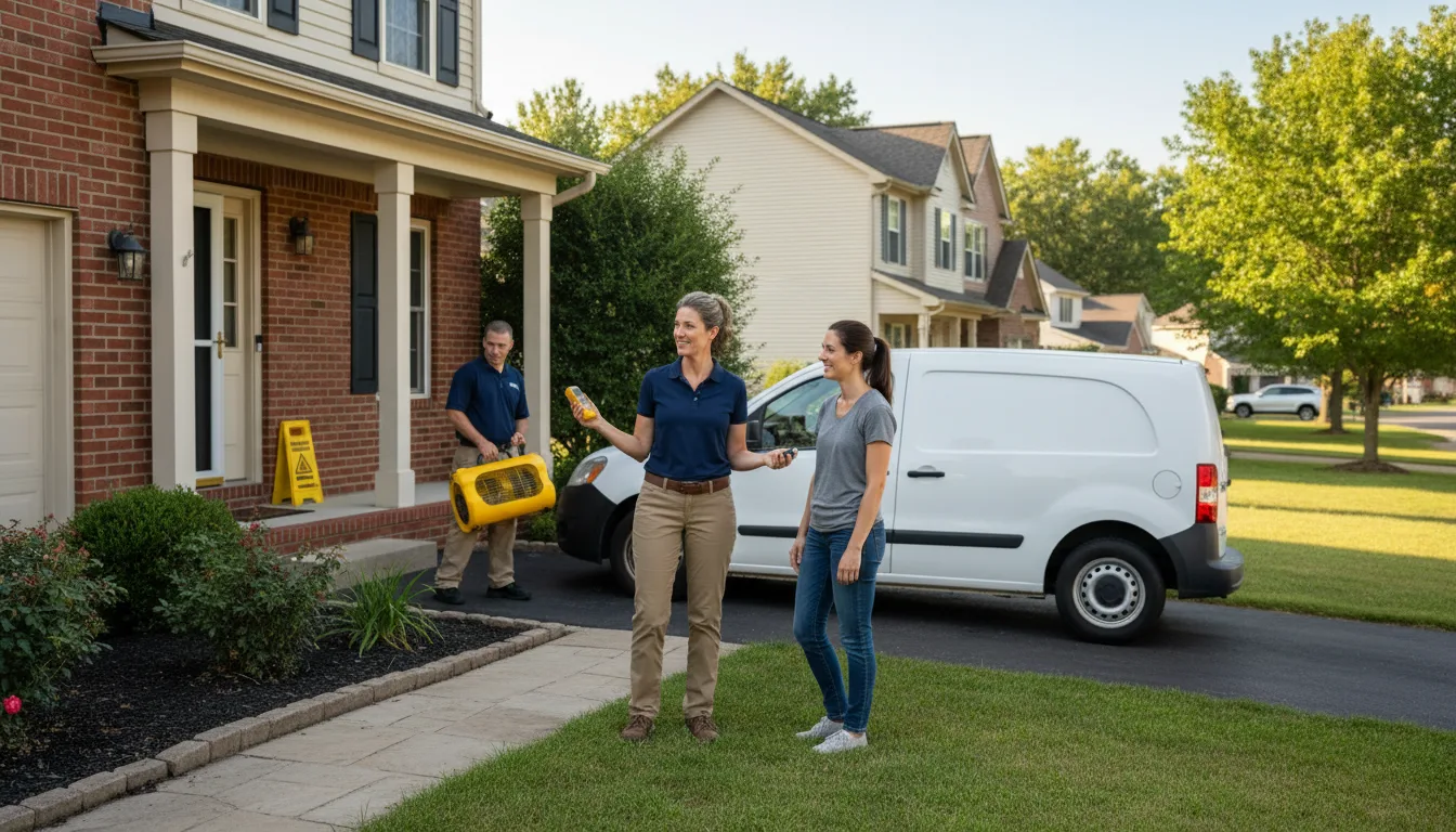 Residential water damage restoration in Roselle, IL